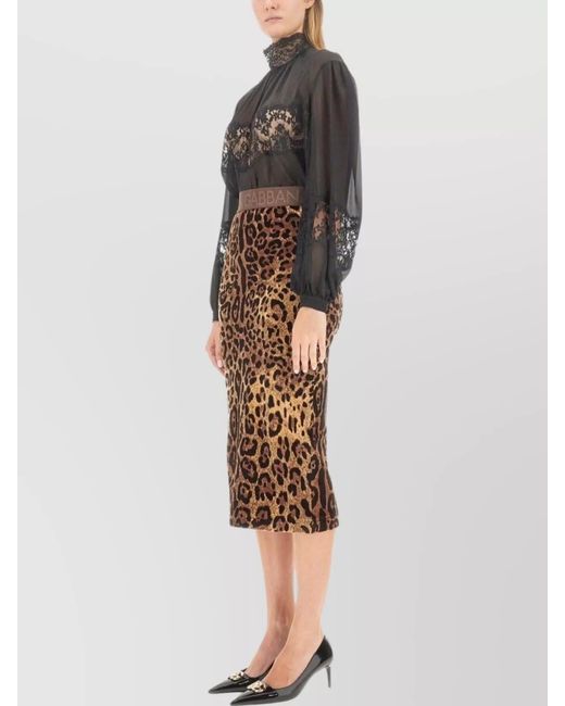 Dolce & Gabbana Multicolor Silk Turtleneck Blouse