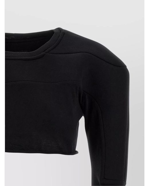 Rick Owens Black Cotton Sweatshirt