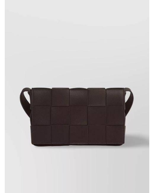 Bottega Veneta Black Cassette Lambskin Shoulder Bag