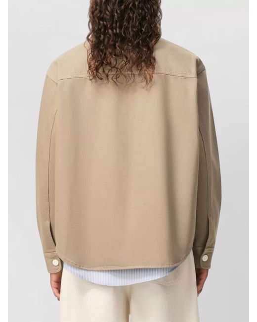 AMI Natural Knitted Adc Overshirt for men