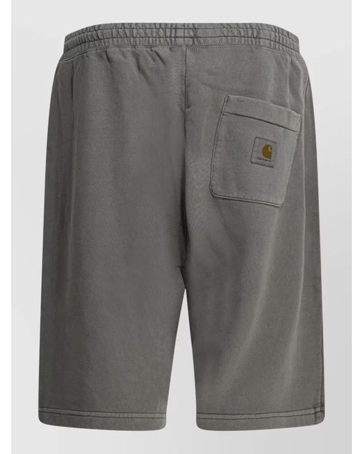Carhartt Gray Nelson Sweat Shorts Back Pocket Design for men
