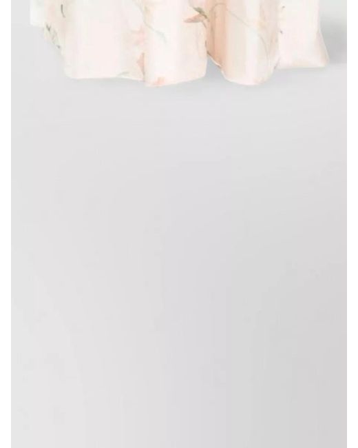 Forte_forte White Halter Neck Silk Maxi Dress Floral