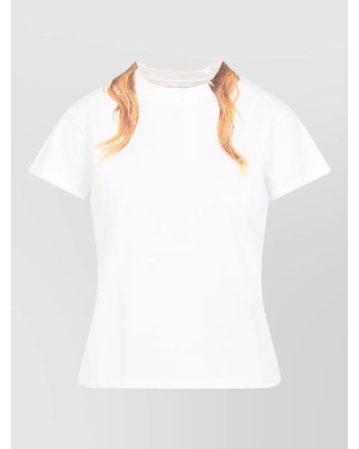MM6 by Maison Margiela White Cotton Short-Sleeve T-Shirt