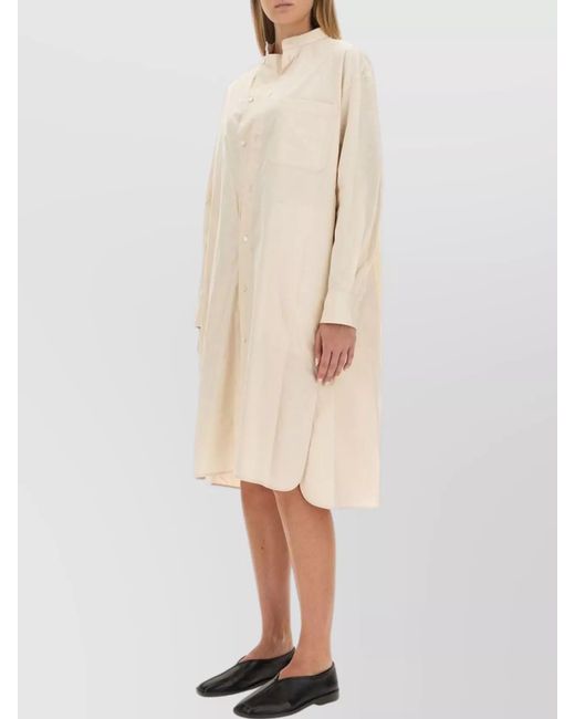 Lemaire Natural Cotton Loose-Fit Shirt Midi Dress