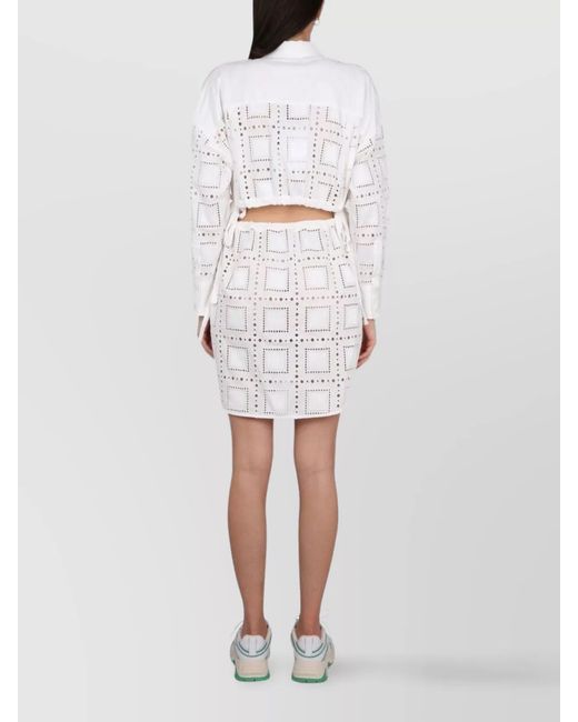 MSGM White Shirt Mini Dress