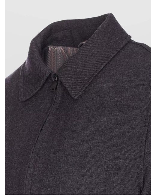 Circolo 1901 Blue Virgin Wool Zip Shirt Jacket for men