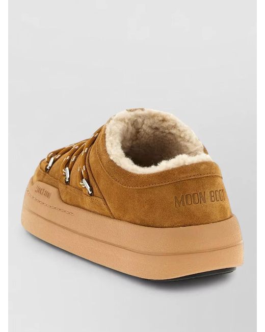 Moon Boot Brown Suede Park Mules