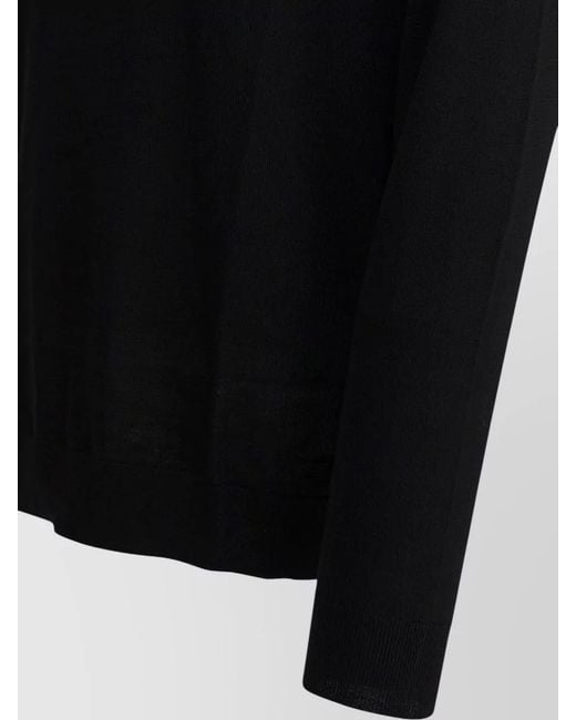 NN07 Black Sergio Merino Wool Polo Knit Sweater for men