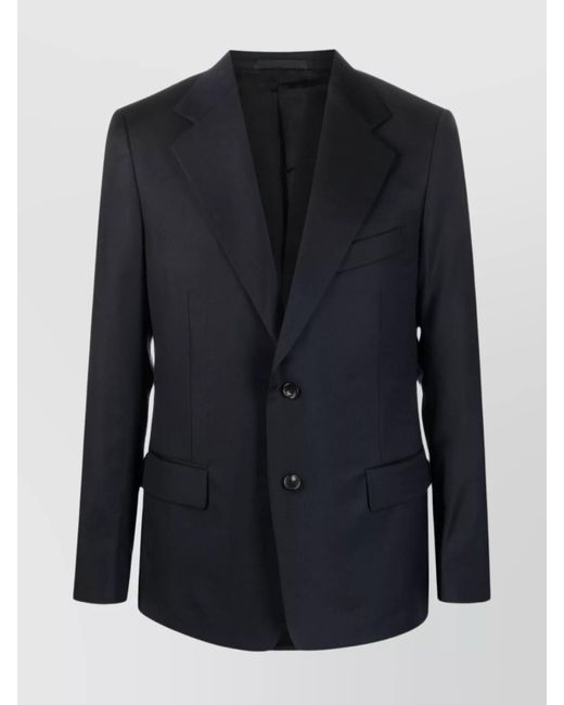 Lanvin Blue Wool Button-Fastening Blazer Dart Detailing for men