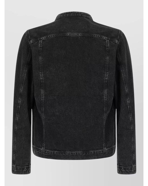 DIESEL Black Glory Long Sleeve Jacket Stand Collar for men