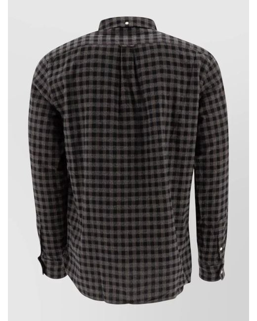 Beams Plus Black Gingham Check Shirt for men