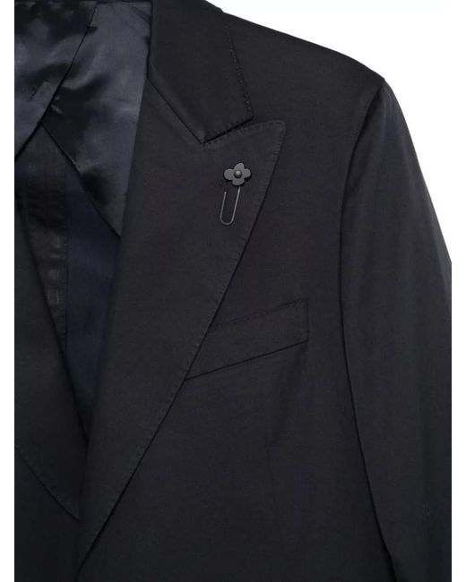 Lardini Blue Cotton Single-Breasted Suit Jacket for men