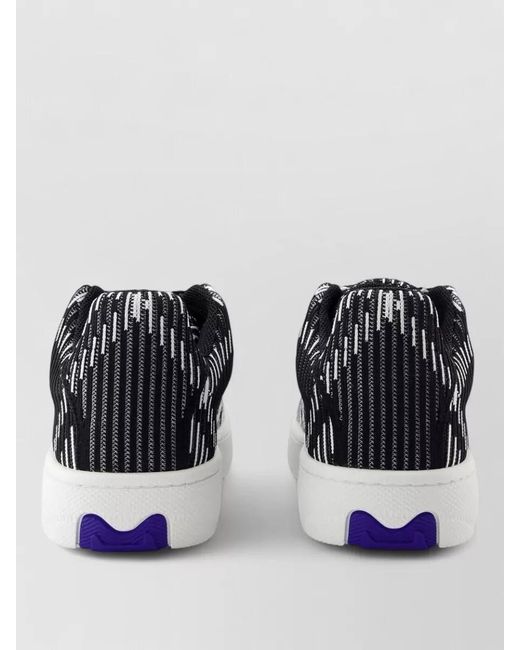 Burberry White Leather Low-Top Sneakers
