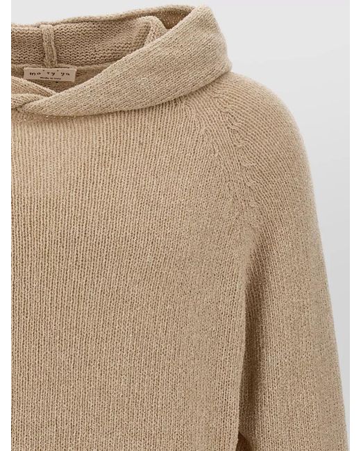 Ma'ry'ya Natural Hooded Knit Sweater Long Sleeve Design for men