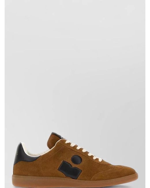 Isabel Marant Brown Bryce Lace Up Suede Sneakers Rubber Sole