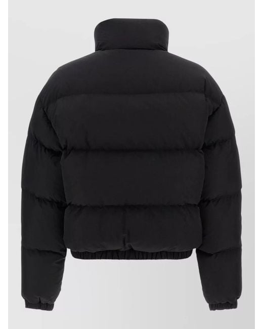 Ienki Ienki Black Hooded Down Jacket High Collar Quilting