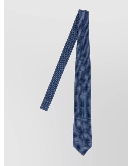 Pal Zileri Blue Slim Patterned Silk Necktie for men
