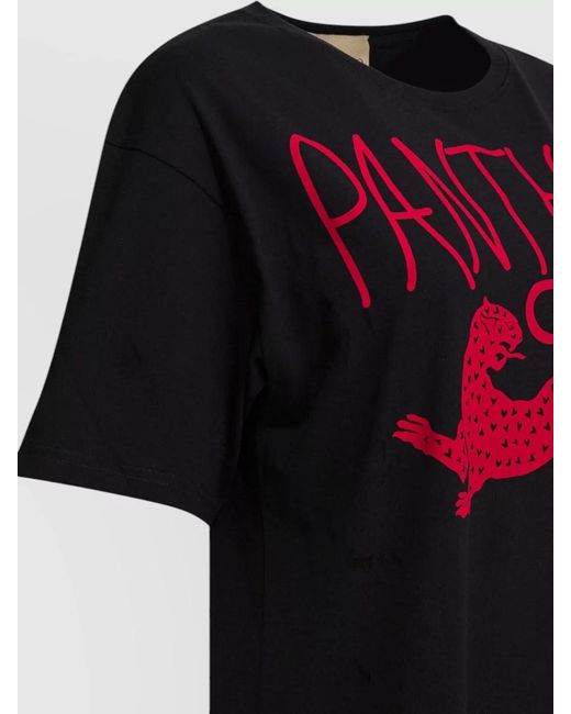 Valentino Black Cotton Printed T-Shirt