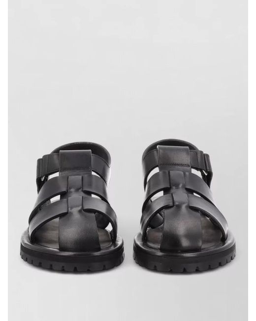 Studio Nicholson Black Sandal Sandom Open Toe Rubber Sole