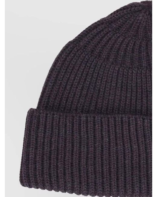P.A.R.O.S.H. Blue Stretch Fit Casual Hat Ribbed Cuff