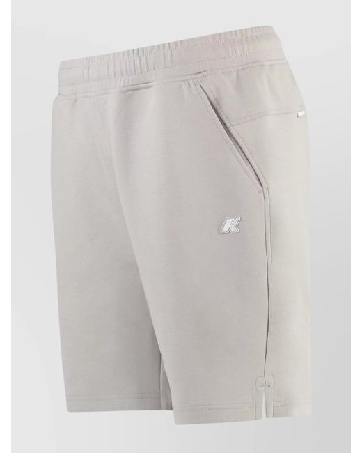 K-Way Gray Cotton Bermuda Shorts for men