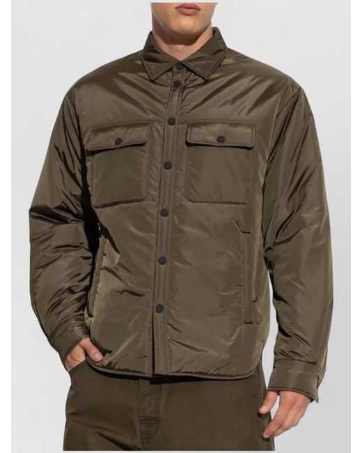 DSquared² Green Padded Shell Jacket Chest And Flap Pockets for men