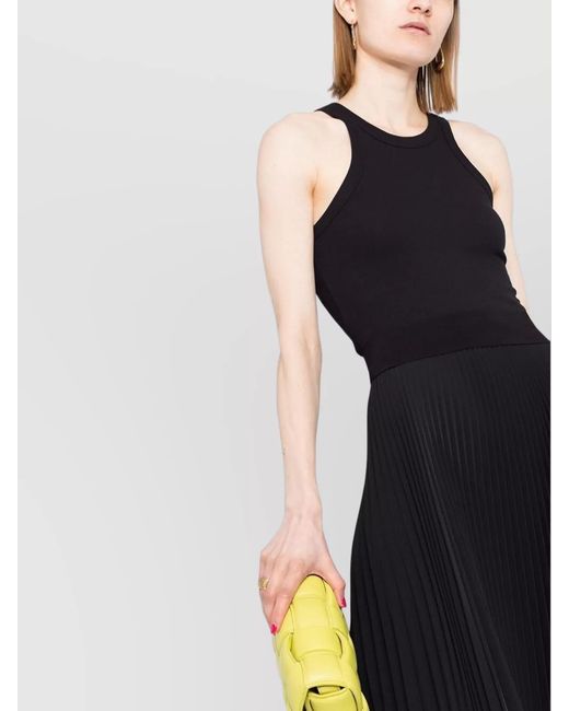 Totême Black Ribbed Organic Cotton Tank Top