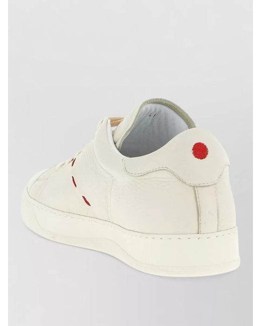 Kiton Natural Deer Leather Low-Top Sneakers for men