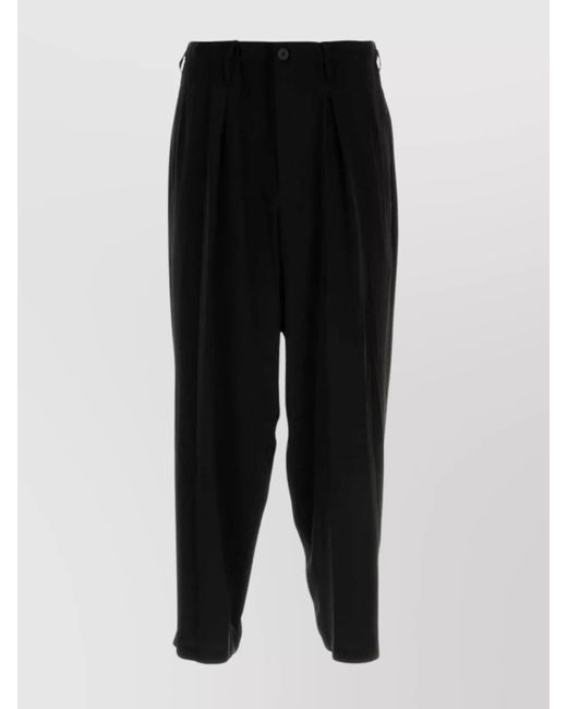 Yohji Yamamoto Black Pant With Belt Loops for men