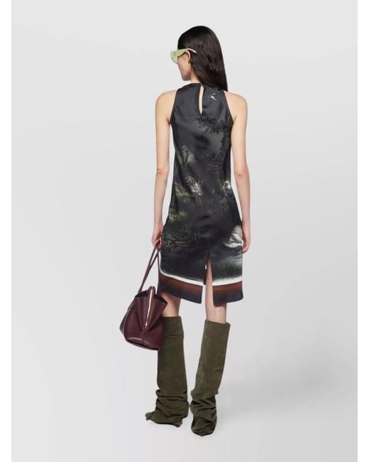 The Attico Multicolor Silk Printed Mini Dress