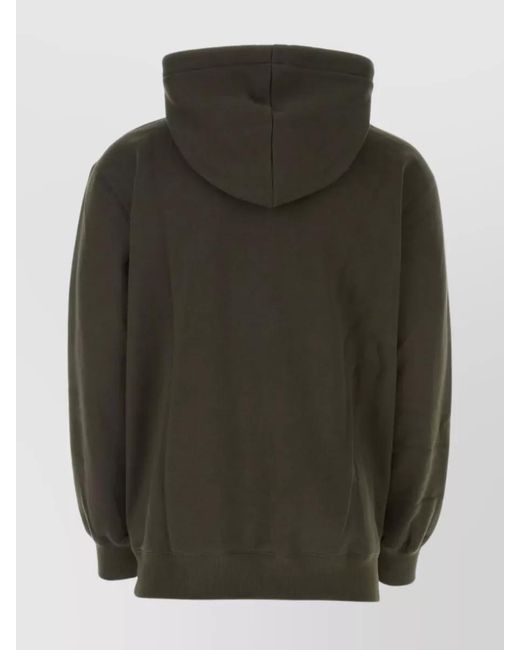 Lanvin Green Cotton Oversized Hoodie for men