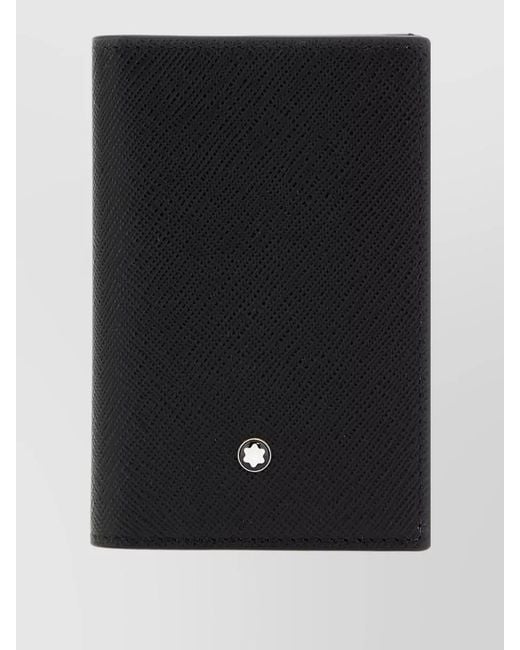 Montblanc Black Leather Card Holder Compact Design for men