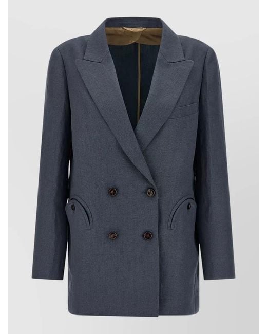Blazé Milano Blue Midday Sun Double Breasted Tailored Jacket