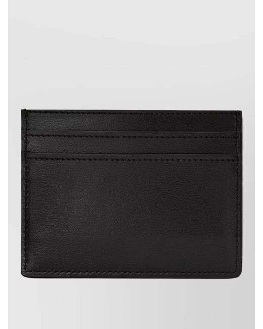 Saint Laurent Black Leather Tiny Cassandre Card Holder for men