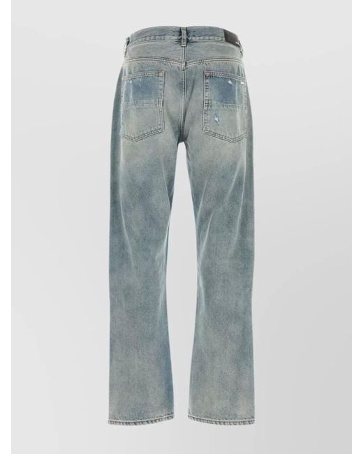 Amiri Blue Denim Straight-Leg Jeans for men