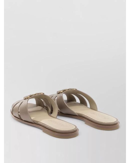 Pinko Multicolor Cut Out Flat Sole Open Toe Sandals