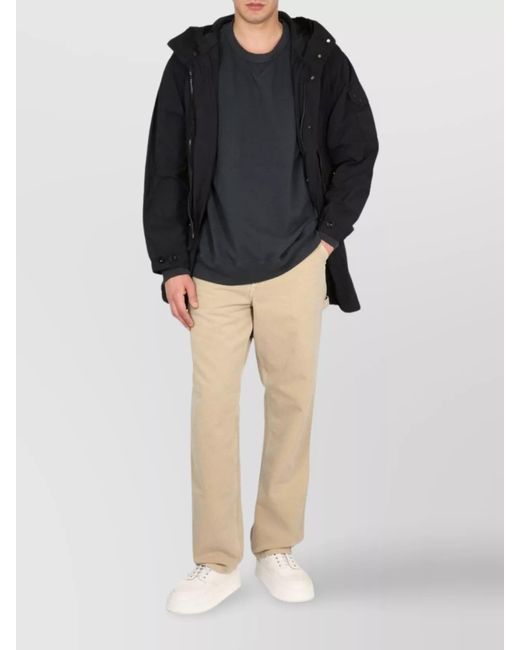 C P Company Black Jacket With Hood And Pockets for men