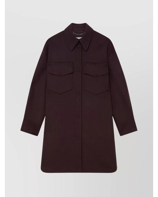 Stella McCartney Red Long-Sleeve Knee-Length Overshirt
