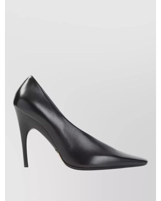 Balenciaga Black Leather Duchesse Pumps