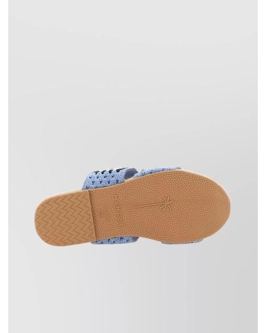 Manebí Blue Cotton Espadrille Sandals