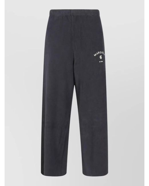 MM6 by Maison Margiela Blue Straight Cut Pants Side Pockets Detail for men