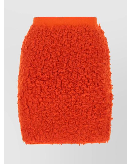 Bottega Veneta Red Wool Blend Skirt