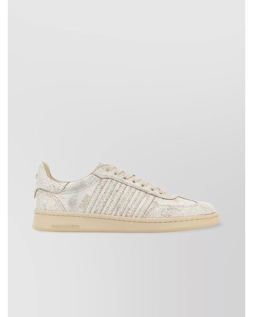 DSquared² Natural Leather Low-Top Sneakers for men
