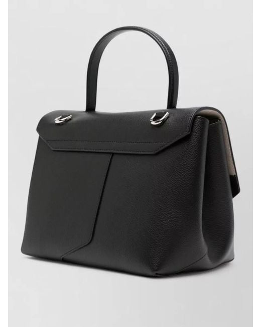 Emporio Armani Black Medium Leather Shoulder Bag Top Handle Strap