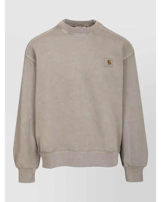 Carhartt Gray Cotton Crewneck Sweatshirt for men