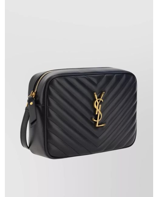 Saint Laurent Black Lou Medium Leather Quilted Shoulder Bag