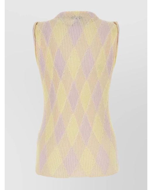 Burberry Natural Sleeveless Tops