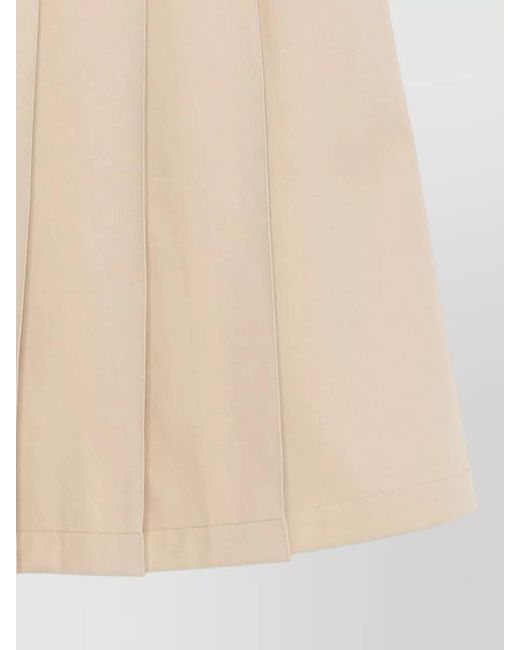 A.P.C. Natural Mini Skirt Belt Loops Pleated Design