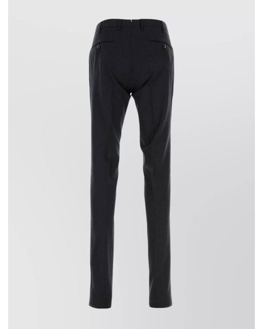 PT Torino Blue Virgin Wool Tailored Trousers for men