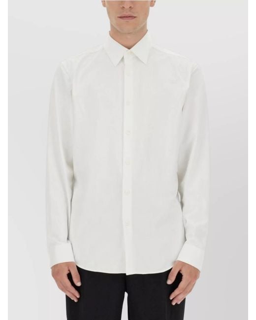 Theory White Cotton Blend Shirt for men